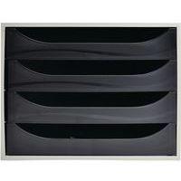Caisson ecobox 4 tiroir office gris/noir - Image 2