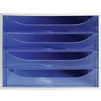 Caisson 4 tiroirs gris/bleu glacé transparent - Image 2