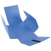 Lot de 10 chem. extens. 3 rab. cte lustrée sangle scratch 24x32cm Bleu thumbnail image 3