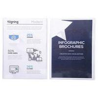 Lot de 5 Chemises de présentation pour relier avec Serodo PVC lisse 20x100e -A4 thumbnail image 3