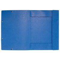 Lot de 5 chemises à élastique 3 rabats carte lustrée 600gm2 - A3 bleu thumbnail image 3