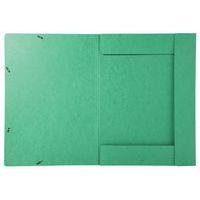 Lot de 5 chemises à élastique 3 rabats carte lustrée 600gm2 - A3 vert thumbnail image 3
