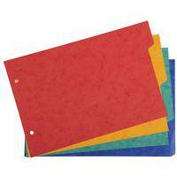 Lot de 10 Intercal. fiches brist cte lustr. 225g/m2 4 pos A5 148x210mm - Image 2