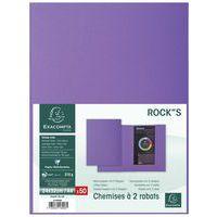 Lot de 5 paquets de 50 chemisess 2 rabats ROCK''S 210 - 24x32cm violine thumbnail image 3