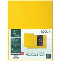 Lot de 5 paquets de 50 chemisess 2 rabats ROCK''S 210 - 24x32cm citron - Image 3