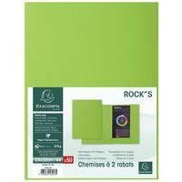 Lot de 5 paquets de 50 chemisess 2 rabats ROCK''S 210 - 24x32cm vert thumbnail image 3