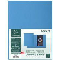 Lot de 5 paquets de 50 chemisess 2 rabats ROCK''S 210 - 24x32cm bleu - Image 3