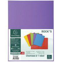 Lot de 5 paquets de 50 chemisess 1 rabat ROCK''S 210 - 24x32cm violine thumbnail image 3
