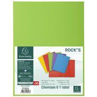 Lot de 5 paquets de 50 chemisess 1 rabat ROCK''S 210 - 24x32cm vert thumbnail image 3