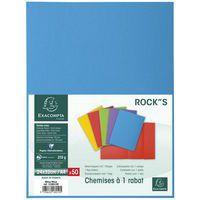 Lot de 5 paquets de 50 chemisess 1 rabat ROCK''S 210 - 24x32cm bleu thumbnail image 3