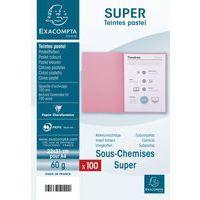 Lot de 10 paquets de 100 sous-chemisess SUPER 60 - 22x31cm lilas thumbnail image 2