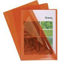 Etui carton 100 poch. coin pvc lisse  hr 13/100e A4 orange - Image 3