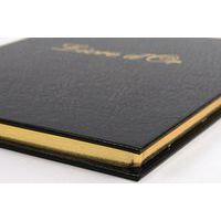 Lot de 3 livres d'or Balacron + titre 140 pages blanches 21x19cm vertical noir - Image 2