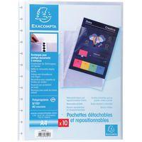Lot de 10 Pochettes polypropylène grainé pour protège-documents à anneaux thumbnail image 2