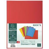 Lot de 5 paquets de 50 chemisess 1 rabat ROCK''S 210 - 24x32cm rouge thumbnail image 3
