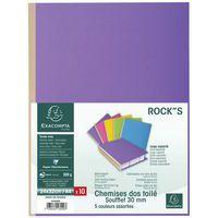 Lot de 10 paq. 10 chem. à soufflet dos toilé ROCK''S 320g/m2 24x32cm thumbnail image 3