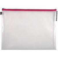 Lot de 10 Pochette à fermeture éclair en plast. souple A3 col. assort. thumbnail image 3