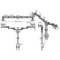 Support ajusable pour double écran - Manutan - Image 2