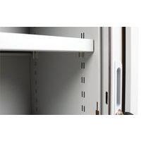 Armoire à rideaux Manutan 105X120X45 cm Alu/Hêtre thumbnail image 5