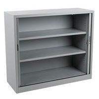 Armoire à rideaux Manutan 105X120X45 cm Alu/Hêtre thumbnail image 3