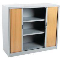 Armoire à rideaux Manutan 105X120X45 cm Alu/Hêtre thumbnail image 4