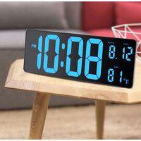 Horloge digitale LCD murale ou à poser diode bleue thumbnail image 2
