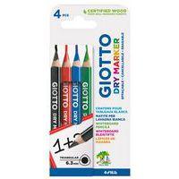 Etui 4 crayons dry marker couleurs assorties - Giotto
