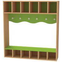 Vestiaire 6 casiers haut hêtre  vert-Bessière - Image principale