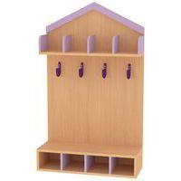Vestiaire cabane 4 enfants  hêtre  lilas-Bessière - Image principale