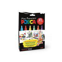 Coffret 6 markers pointe fine 1 mm - Posca