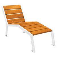Chaise longue Silaos 1 place acier et bois - Procity - Image 2