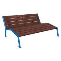 Chaise longue Silaos 3 places acier/plastique recyclé - bleu 5010/marron - Image principale