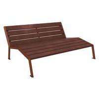 Chaise longue Silaos 3 places acier/plastique recyclé - aspect corten/marron - Image principale