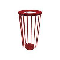 Poubelle Lofoten Vigipirate 100 L acier galva - rouge foncé 3004 - Image principale