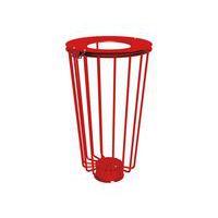 Poubelle Lofoten Vigipirate 100 L acier galva - rouge 3020 - Image principale