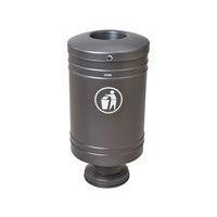 Poubelle Gascogne socle en fonte 60 L - zinc gris Procity - Image principale