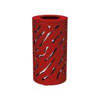 Poubelle Venise 80 L avec seau - galva rouge foncé 3004 - Image principale