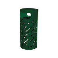 Poubelle Venise 80 L couvercle réhaussé et seau - galva vert 6005 - Image principale