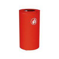 Poubelle Olbia 80 L avec seau - galva rouge 3020 - Image principale