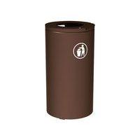 Poubelle Olbia 80 L avec seau - galva marron 8017 - Image principale
