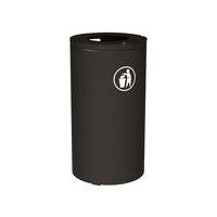 Poubelle Olbia 80 L avec seau - galva noir 9005 - Image principale