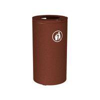 Poubelle Olbia 80 L avec seau - galva aspect corten - Image principale