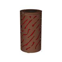 Poubelle Venise 80 L avec seau galva peint - marron 8017 - Image principale