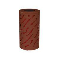 Poubelle Venise 80 L avec seau galva peint - aspect corten - Image principale