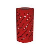 Poubelle Venise 80 L sans seau - galva rouge foncé 3004 - Image principale