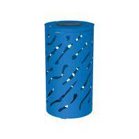 Poubelle Venise 80 L sans seau - galva bleu 5010 - Image principale