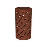 Poubelle Venise 80 L sans seau - galva aspect corten - Image principale