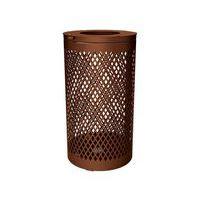 Poubelle Losange 120 L - galva aspect corten - Image principale