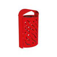 Poubelle Venise 120 L avec couvercle réhaussé - galva rouge 3020 - Image principale