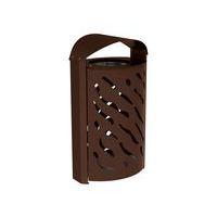 Poubelle Venise 120 L avec couvercle réhaussé - galva marron 8017 - Image principale